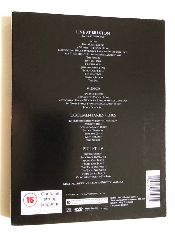 Bullet For My Valentine: The Poison – Live at Brixton DVD (886970204392)