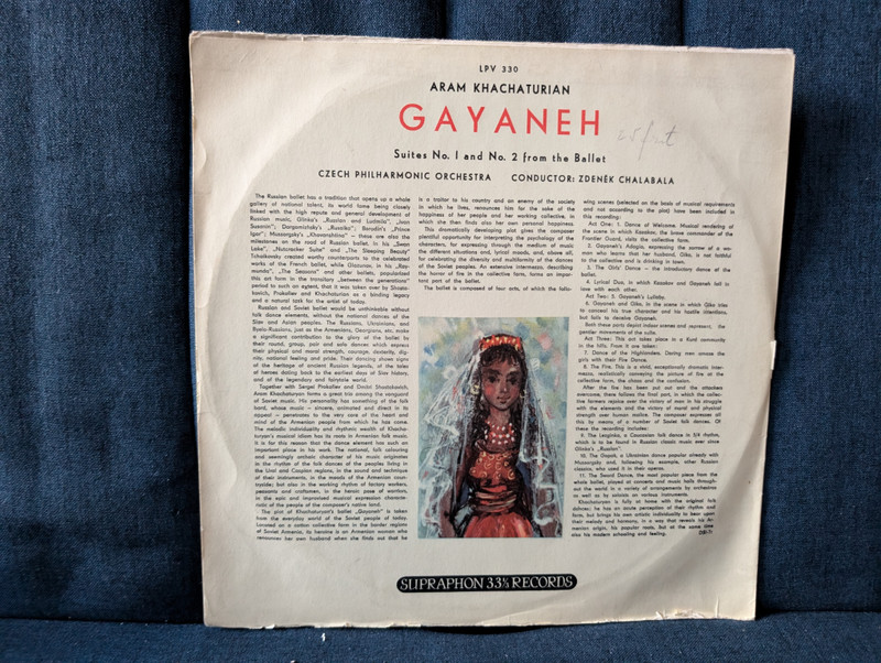 Aram Khachaturian: Gayaneh – Suites No. 1 & 2 from the Ballet / LP (LPV 330)