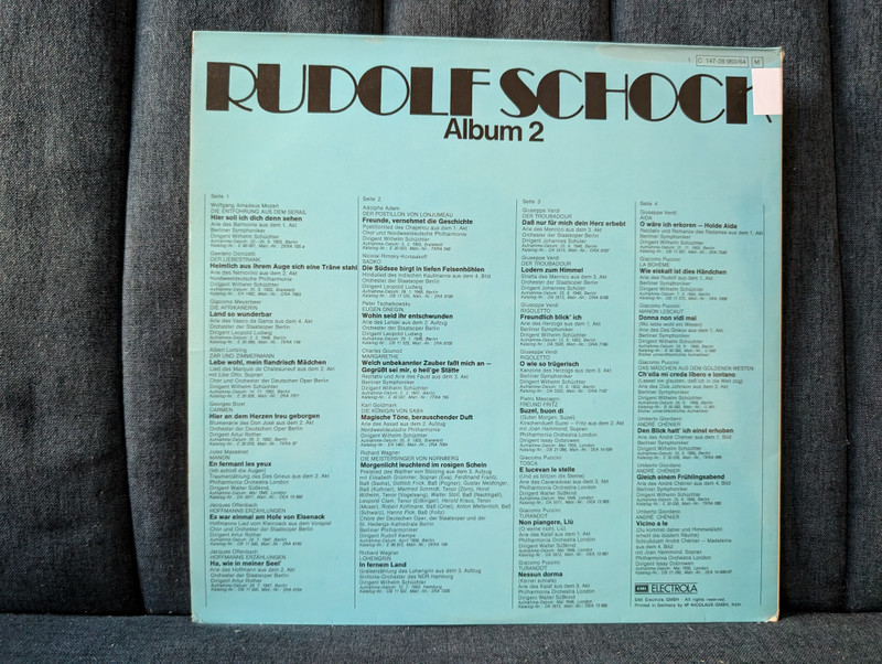Rudolf Schock in seinen Glanzvollen Opernpartien / LP (1C 147-28963/64)  Rudolf Schock in seinen Glanzvollen Opernpartien / LP (1C 147-28963/64)