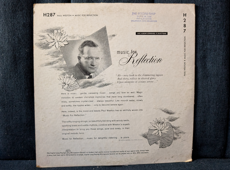 Paul Weston and His Orchestra: Music for Reflection / LP (H287)
