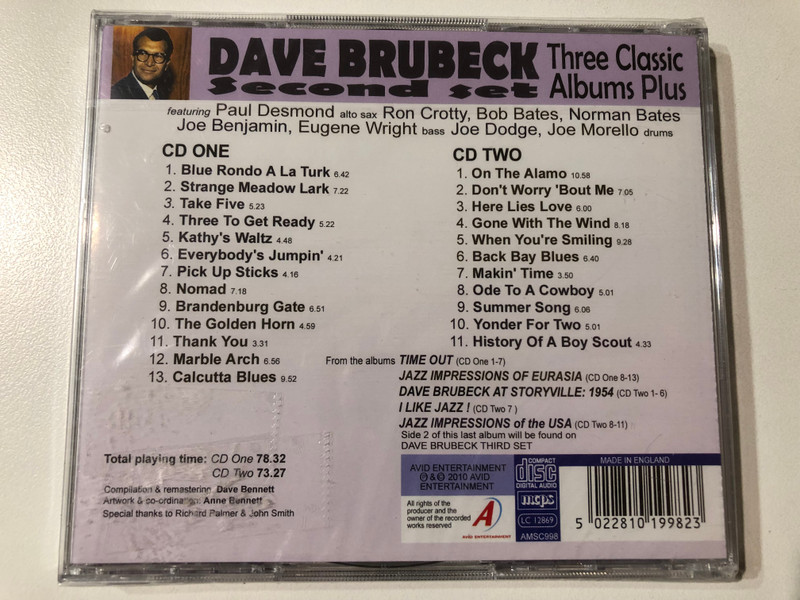 Dave Brubeck – Three Classic Albums Plus - Second Set / Audio CD (5022810199823)