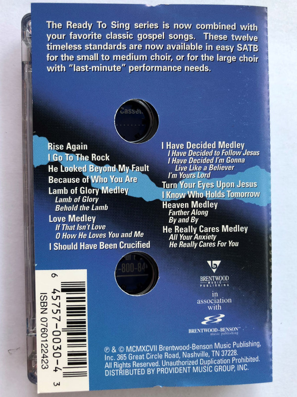 Ready to Sing Classics – 12 Timeless Arrangements Audio Cassette (645757003043)