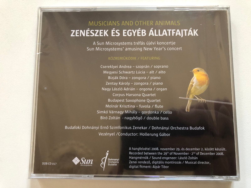 Musicians and Other Animals – Sun's Amusing New Year's Concert | Audio CD (DOB-CD017)