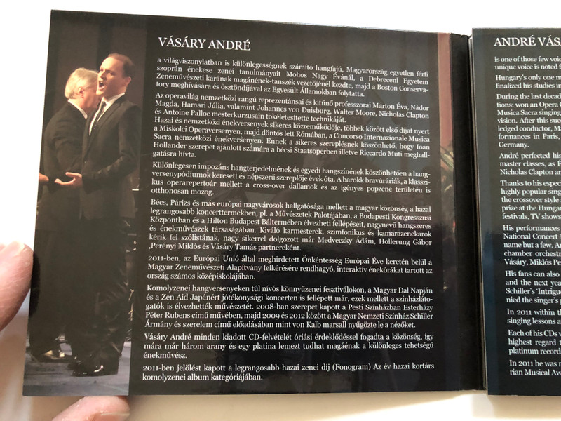 Vásáry André – Magyar Virtuózok Kamarazenekar Koncert (Convention Budapest Classic) | Live CD Recording (5999517270417)