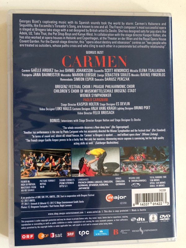 Carmen: A Breathtaking Opera Experience from Bregenzer Festspiele (DVD Video) (814337014223)