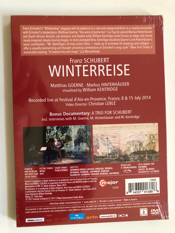 Franz Schubert: Winterreise – A Melancholy and Magical Encounter (DVD Video) (814337013806)