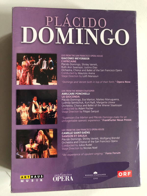 Plácido Domingo – Live Operatic Masterworks (4 DVD Set) (807280751192)