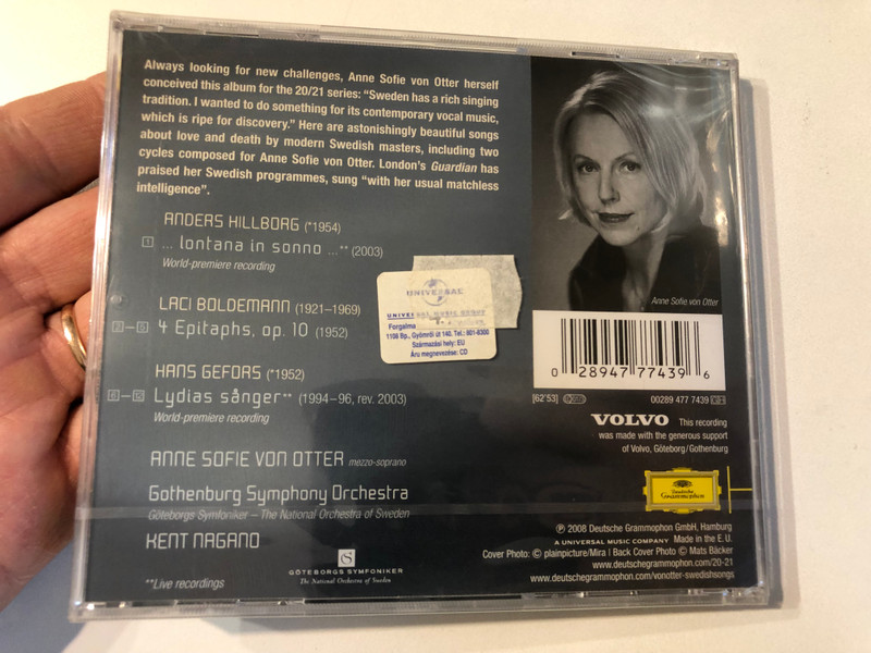 Anne Sofie von Otter – Swedish Songs - 20/21 Series (CD – Classical Vocal Recital) (002894777439)