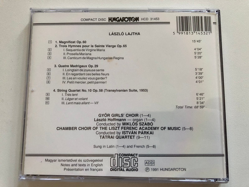 László Lajtha – Quintessential Sacred & Chamber Works (Audio CD) (5991813145321)