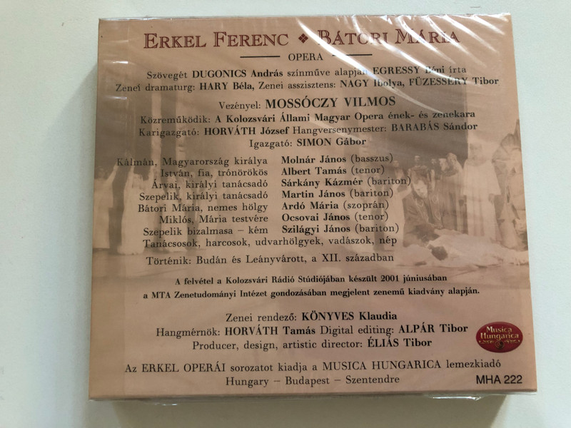 Bátori Maria Opera – The First Hungarian Opera (Audio CD) (5998654112222)