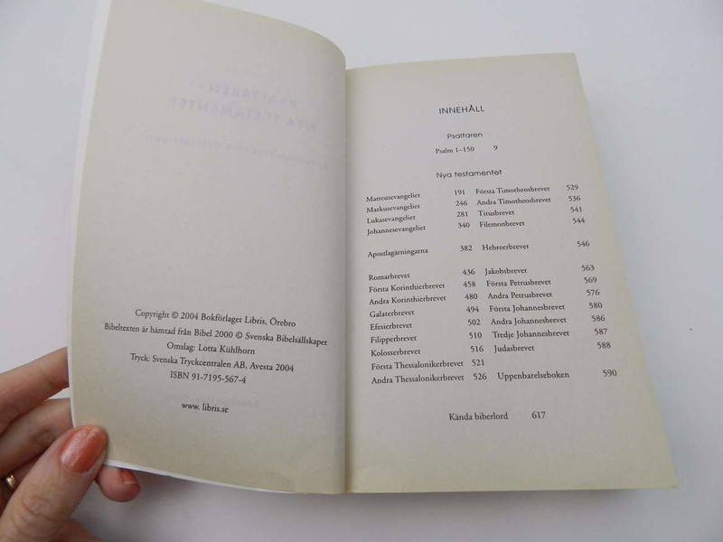 Swedish Language Book of Psalms and New Testament / Psaltaren + Nya Testamentet