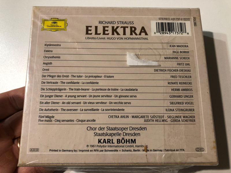 Richard Strauss: ELEKTRA – A Timeless Opera Masterpiece (2CD Set) (028943173728)