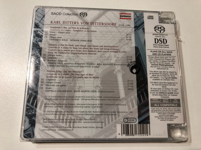 SACD Collection: Karl Ditter von Dittersdorf – Capriccio & Symphonies (Super Audio CD Hybrid Disc) (4006408711216)