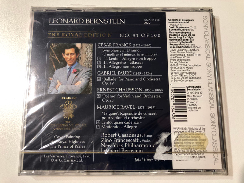 Leonard Bernstein – Franck, Chausson, Fauré & Ravel: A Royal Edition Masterpiece (CD Album) (5099704754826)