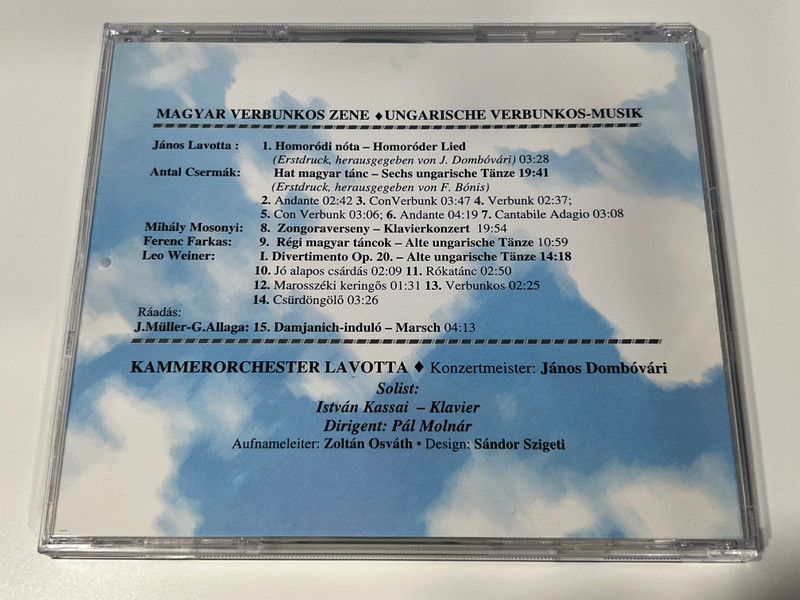 Magyar Verbunkos Zene / Ungarische Verbunkos-Musik – Timeless Hungarian Recruiting Music Collection (CD) (VerbunkosZene)
