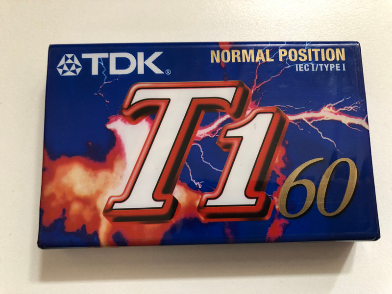TDK T1 60: IEC I/Type I Blank Audio Cassette Tape – Normal Position by TDK CORPORATION (4902030153175)