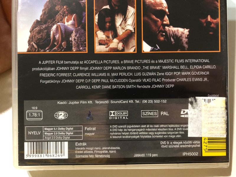 The Brave (A Halál Ára) | Johnny Depp's Directorial Debut DVD | Featuring Marlon Brando (5999881068269)