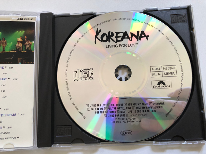Koreana – Living For Love | Pop & Dance CD Album (042284303620)