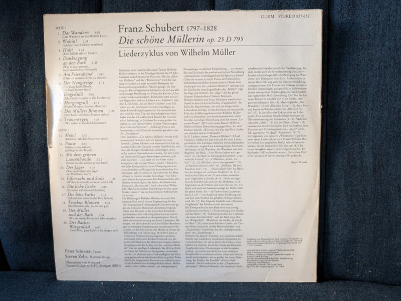 Franz Schubert – Die schöne Müllerin (STEREO 827 652) Franz Schubert – Die schöne Müllerin (STEREO 827 652)