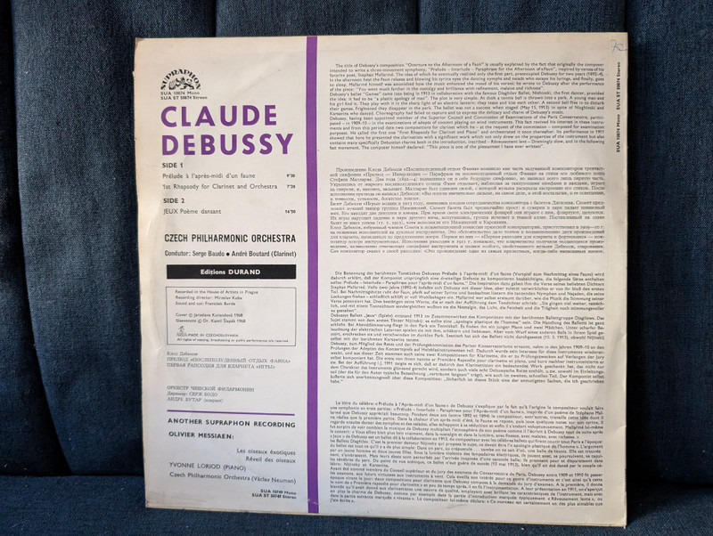 Claude Debussy – Prélude à l’après-midi d’un faune • 1re Rhapsodie pour clarinette • Jeux (SUA ST 50874)