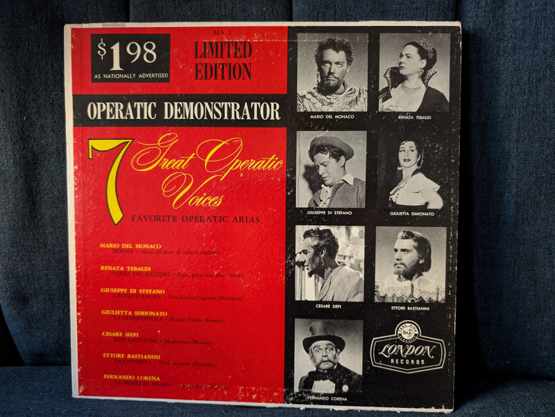 Favorite Operatic Arias – 7 Great Operatic Voices (Limited Edition LP) (MS‑3)