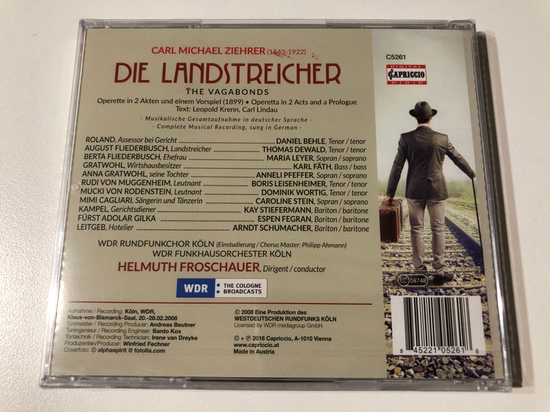 Carl  Michael Ziehrer – Die Landstreicher (The Vagabonds) (CD Album) (845221052618)
