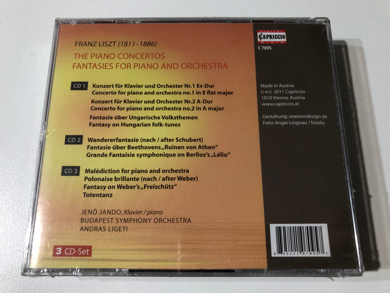 Franz Liszt: Piano Concertos & Fantasies for Piano and Orchestra (3-CD Set) (845221070957)