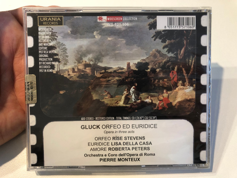 Christoph Willibald Gluck: Orfeo ed Euridice – Widescreen Collection (2-CD Set, Restored Stereo Edition) (8051773571060)