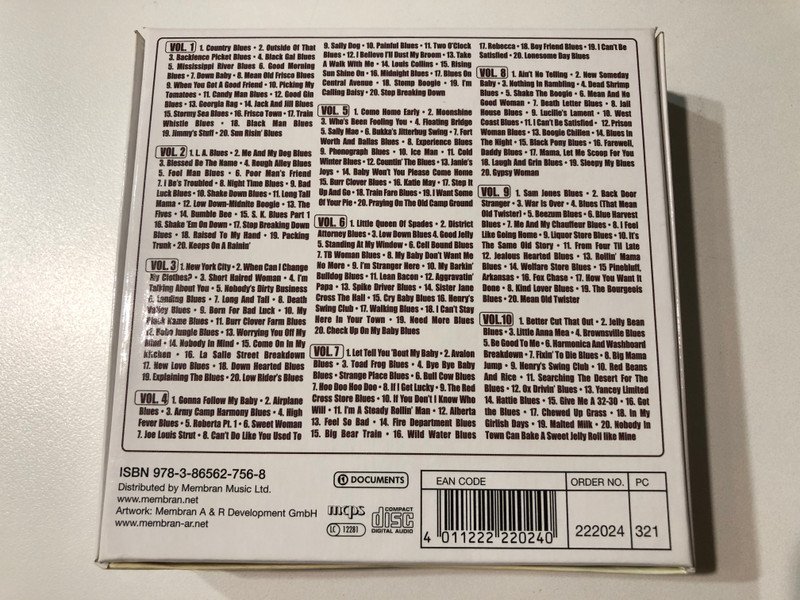 Diggin’ Deeper: 200 Legendary Blues Treasures (10 CD Box Set) (4011222220240)