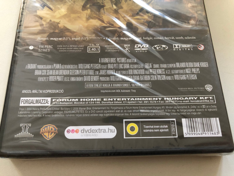 TROJA (Troy) – Epic Historical Drama Featuring Brad Pitt DVD (5999048911483)