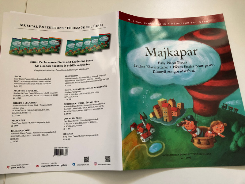 Musical Expeditions: Majkapar — Easy Piano Pieces | Fedezzük Fel Újra! Majkapar — Könnyű Zongoradarabok (9790080146927)