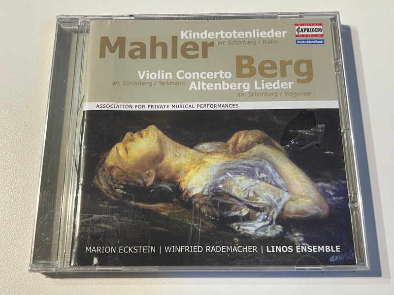 Gustav Mahler & Alban Berg: Kindertotenlieder & Violin Concerto — Chamber Ensemble Arrangements CD (845221051352)