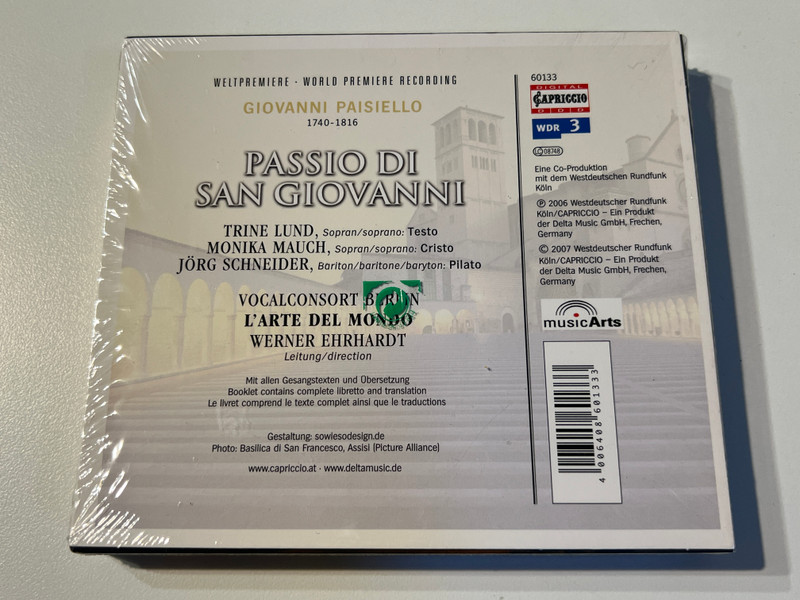 Giovanni Paisiello: The Assisi Passion (Passio di San Giovanni) CD (4006408601333)