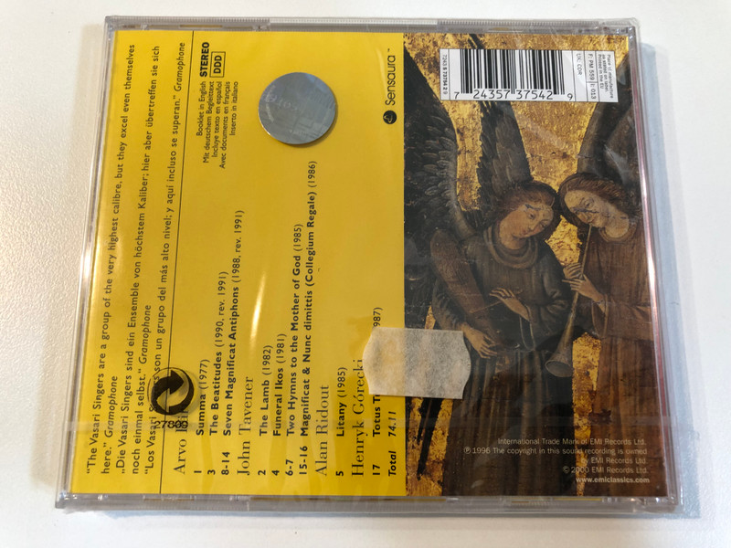 Arvo Pärt • John Tavener • Henryk Górecki • Alan Ridout Summa • Funeral Ikos • The Lamb (EMI Audio CD) (724357375429)