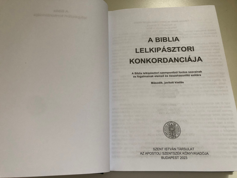 The Pastoral Concordance of the Bible / A Biblia lelkipásztori konkordanciája (9789636120535)