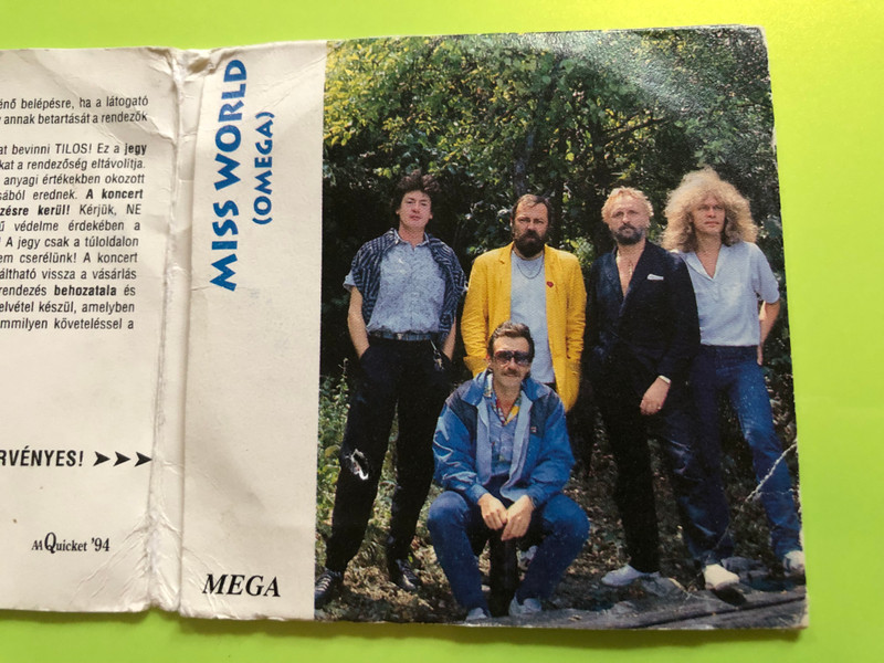  1994 Omega koncert jegy + mini disc cd / "AZ ÉVEZRED BULIJA" (The Party of the Millennium)