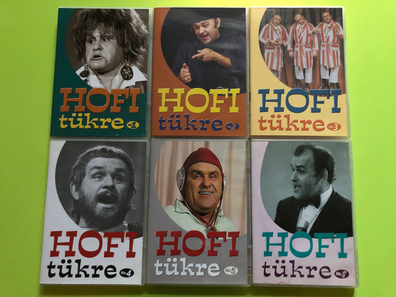  Hofi Tükre DVDs 1, 2, 3,4, 5, and 8 / Hungarian comedian Géza Hofi / Hofi's Mirror select DVDs 1-5 and 8 (Hofi'sMirrorDVDs)