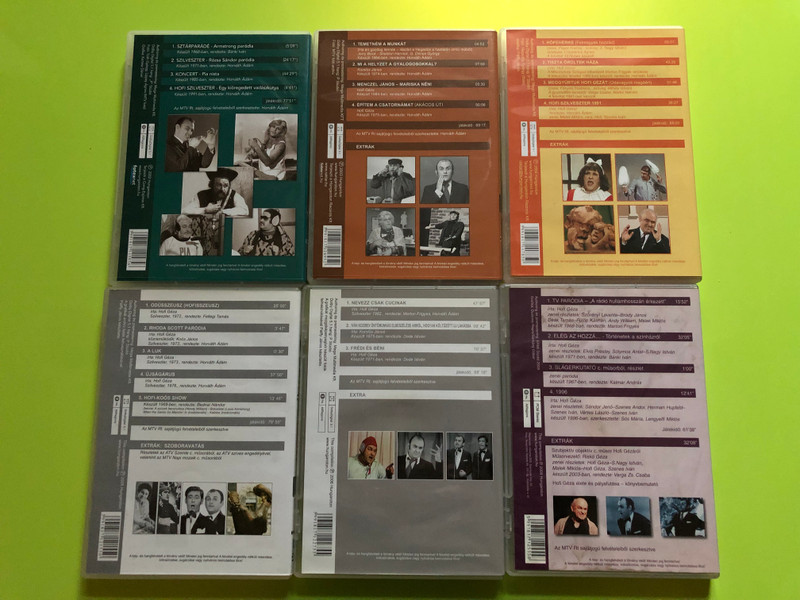  Hofi Tükre DVDs 1, 2, 3,4, 5, and 8 / Hungarian comedian Géza Hofi / Hofi's Mirror select DVDs 1-5 and 8 (Hofi'sMirrorDVDs)