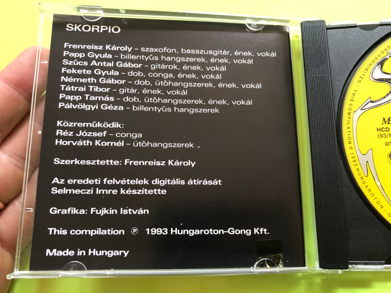 Skorpió – ’73-’93 / Mega Audio CD 1993 / HCD37689 First CD Edition