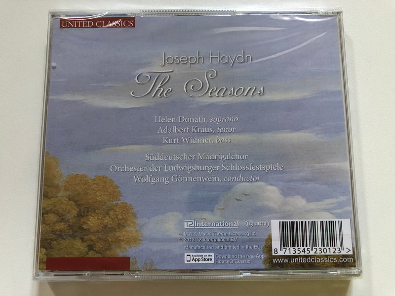 Joseph Haydn – The Seasons | Helen Donath, Adalbert Kraus, Kurt Widmer | Wolfgang Gönnenwein (2CD) (8713545230123)