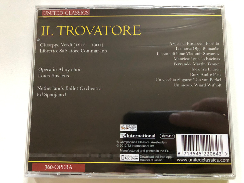 Giuseppe Verdi – Il Trovatore | Romanko, Fiorillo, Stoyanov, Encinas, Tzonev 2CD (8713545220643)