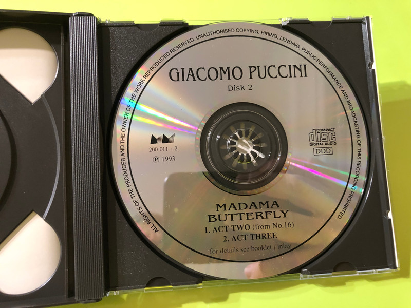 Giacomo Puccini – Madama Butterfly / Pillangókisasszony (2CD, DDD) (200011-2) 