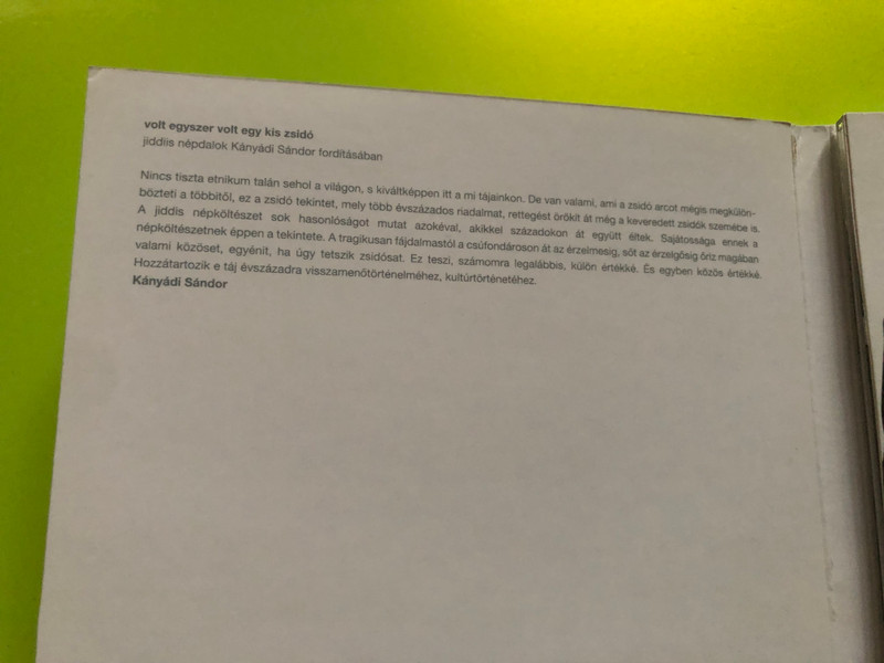 Volt egyszer volt egy kis zsidó – Jiddus Népdalok (Concert Recording) CD (5998272708098)