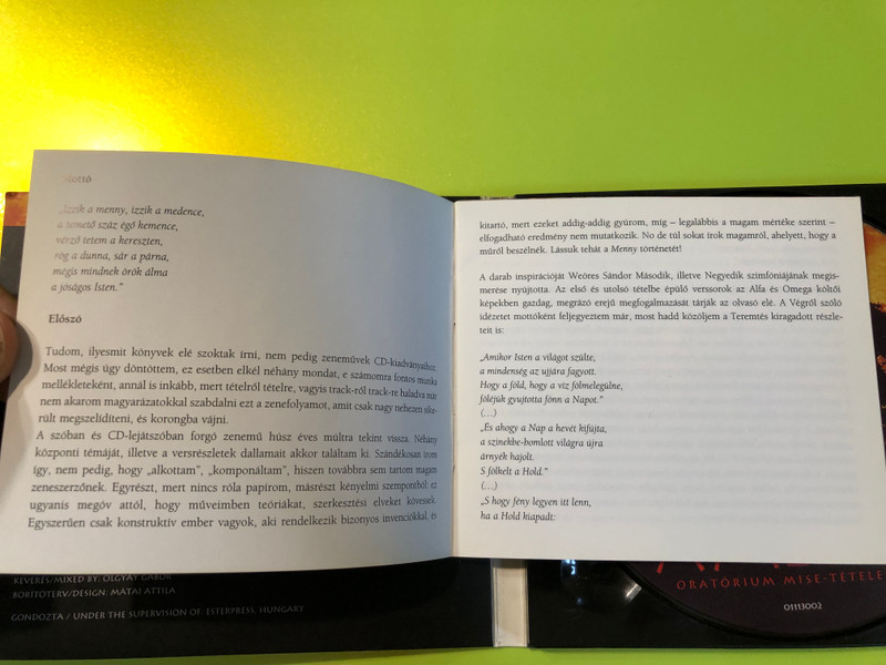 Izzik a Menny – Olgyay Gábor & Holló Aurél, Oratorium Mise-tételekkel CD (01113002) (01113002)