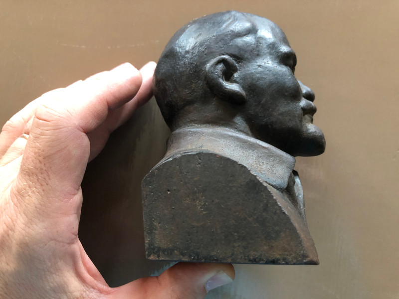 Cast Iron Bust of Vladimir Lenin — Kusa Foundry, 1975 (USSR) (IronBustVladimirLenin)