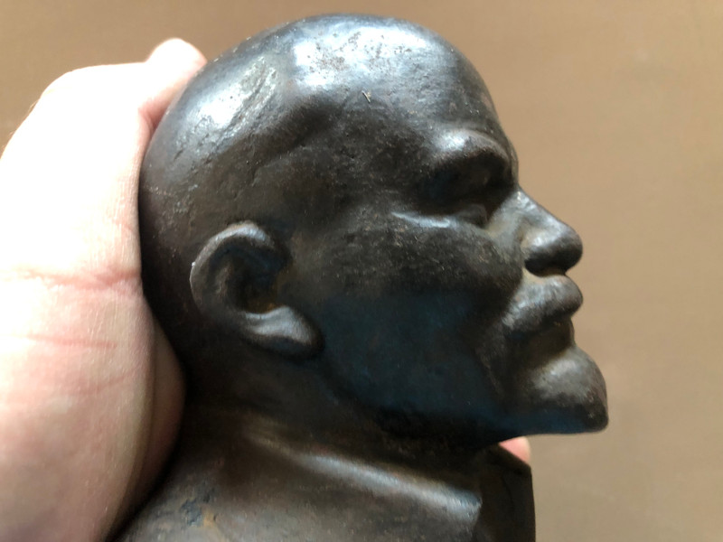 Cast Iron Bust of Vladimir Lenin — Kusa Foundry, 1975 (USSR) (IronBustVladimirLenin)