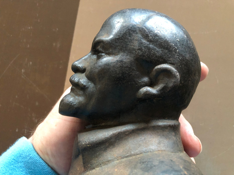 Cast Iron Bust of Vladimir Lenin — Kusa Foundry, 1975 (USSR) (IronBustVladimirLenin)