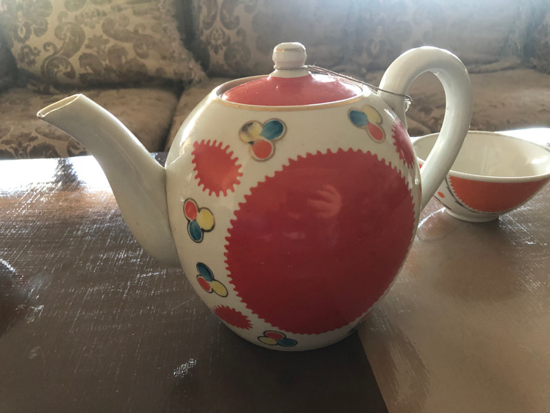 Soviet Porcelain Tea Set – Commemorative Tajik SSR Anniversary (1964) (PorcelainTeaSet)
