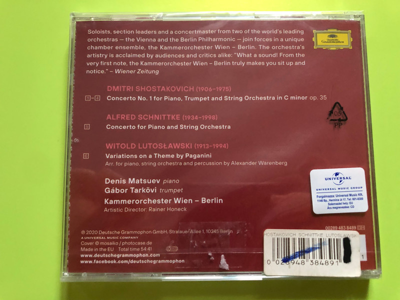 Shostakovich · Schnittke · Lutosławski – Denis Matsuev & Kammerorchester Wien-Berlin CD (0028948384891)