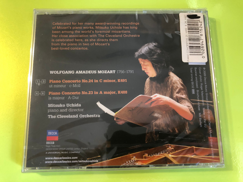 Mitsuko Uchida & The Cleveland Orchestra – Mozart: Piano Concertos No.23, K488 & No.24, K491 CD (0028947815242)